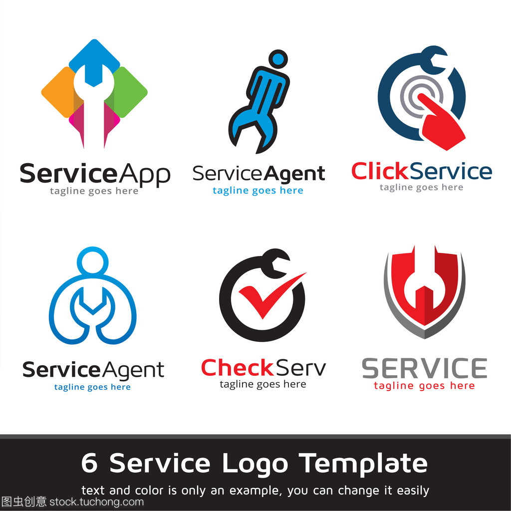 服務(wù)標(biāo)識(shí)模板的矢量設(shè)計(jì) 打造品牌視覺溝通的基石